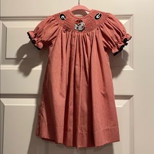 UGA hand-smocked dress size 12 month